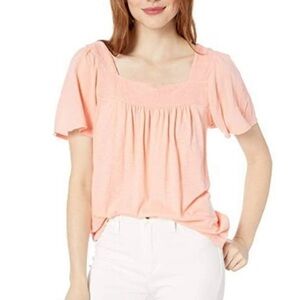 NWT | Lucky Brand Embroidered Square Neck Top